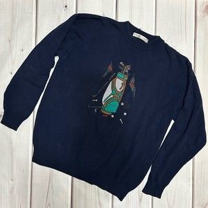 John Ashford Golf Vintage Men's Sweater 100% Cotton Size XL